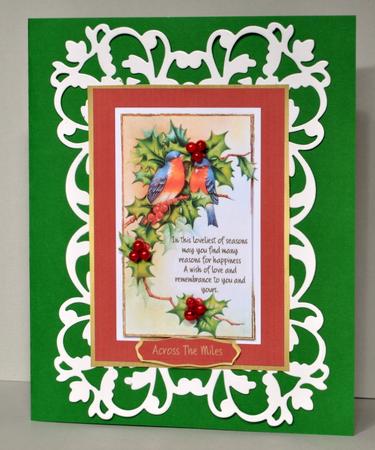 Birds , Holly . and Christmas Verse by Kristina Norbat