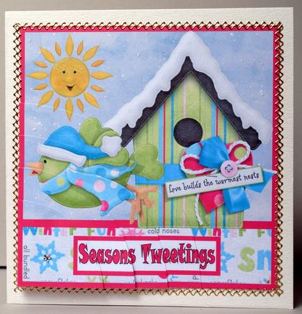 Flying Home for Christmas Rounded Corner Stacker by Kristina Norbat