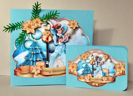 Christmas Winter Holiday with Golden Poinsettia by Kristina Norbat