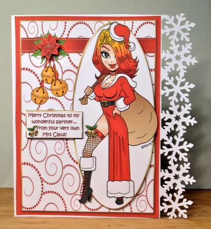 Merry Christmas from Mrs Claus Husband/partner Quick Card by Kristina Norbat