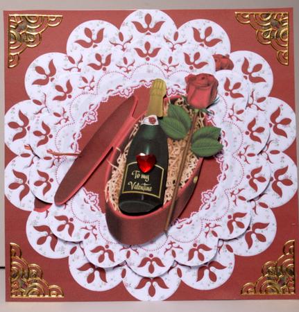 To My Valentine Card Front with Decoupage by Kristina Norbat
