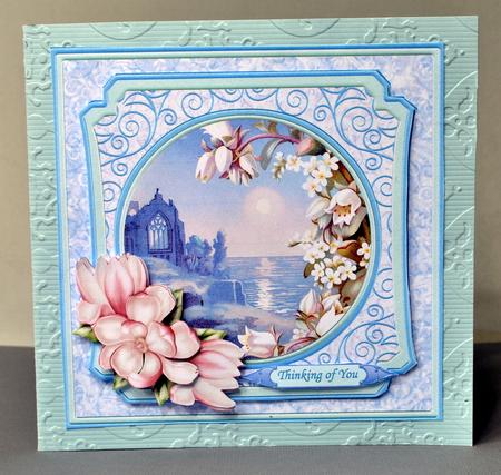 Tranquil Ocean Sympathy Card Topper & Quick Decoupage by Kristina Norbat