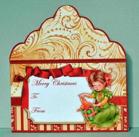 Victorian Christmas Gift Christmas Money Wallet Envelope by Kristina Norbat