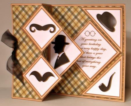 Fold Back Pop-up Man Silhouette by Kristina Norbat