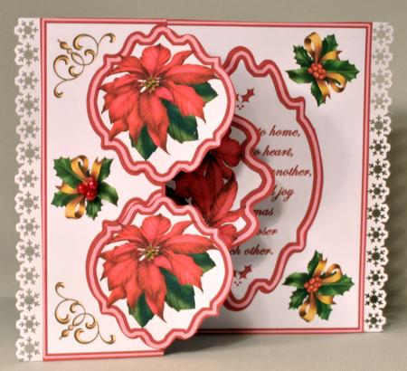 Fold Back Pop - Red Poinsettias by Kristina Norbat