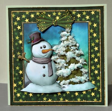 Snowman with Christmas Tree Topper by Kristina Norbat