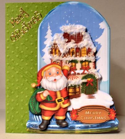 Globe Christmas Santa by Kristina Norbat