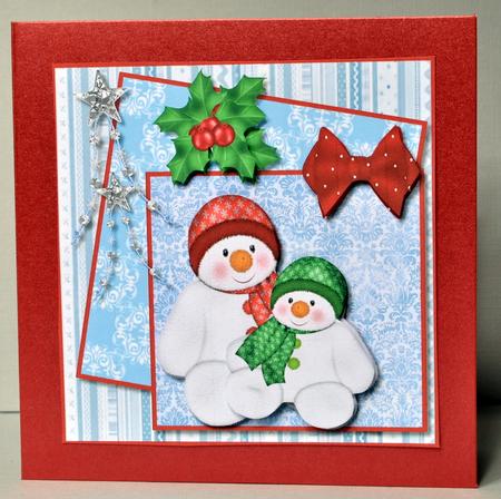 Cute Card Baby's First Christmas Snowman by Kristina Norbat
