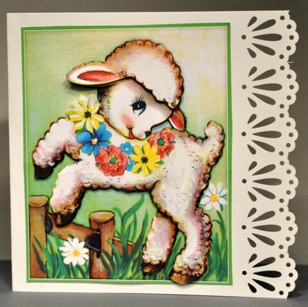 Adorable Ewe - Decoupage Card by Kristina Norbat