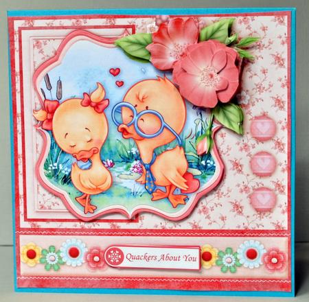 Quackers About You Valentine Anniversary Decoupage by Kristina Norbat