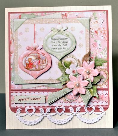 Shabby Chic Baubles 8x8 Christmas Mini Kit & Decoupage by Kristina Norbat