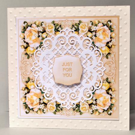 Cream Roses Quick Card Front by Kristina Norbat