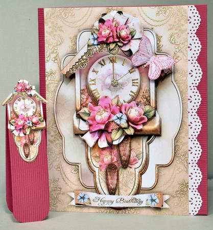 Beautiful Vintage Wall Clock with Roses by Kristina Norbat