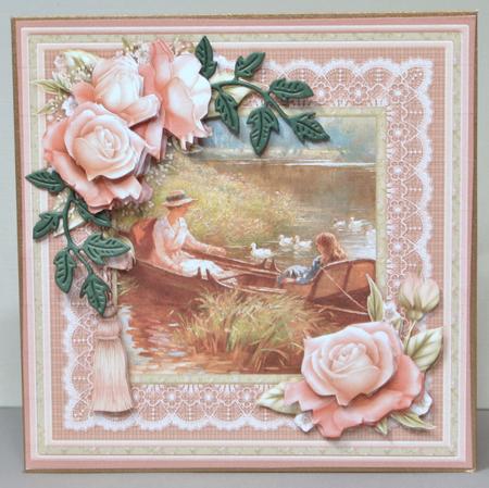 The Boating Lake & Roses Card Topper & Decoupage by Kristina Norbat
