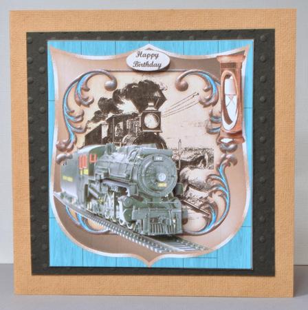 Ghost Train Hour Glass Time Travel & Decoupage by Kristina Norbat