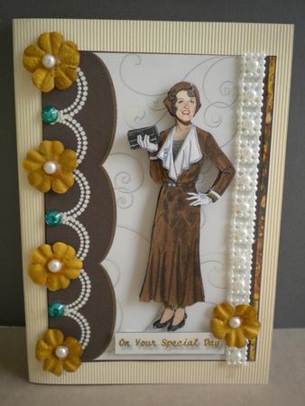Brown and Cream with Pearls by Kristina Norbat