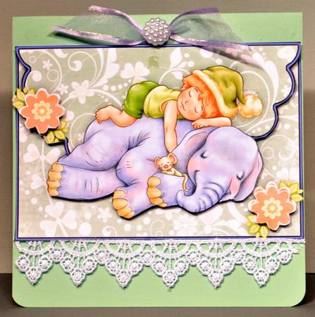 Having a Little Nap Envelope Card by Kristina Norbat