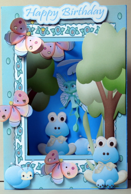 Inside Out Card Little Boy Blue Birthday or New Baby by Kristina Norbat