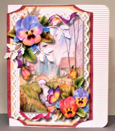 Print, Cut, and Fold, Beautiful Pansys by Kristina Norbat