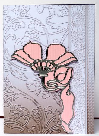 Stone Flowers Swirls and Spots Embossed with Border by Kristina Norbat