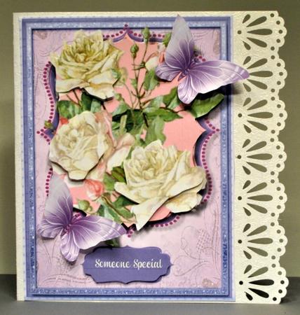 Beautiful Cream Roses on a Bracket Frame  by Kristina Norbat