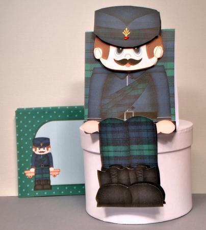 3D on the Shelf Card Kit - John the Tartan Soldier by Kristina Norbat