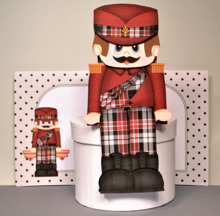 3D on the Shelf Card Kit - Fred the Tartan Soldier by Kristina Norbat