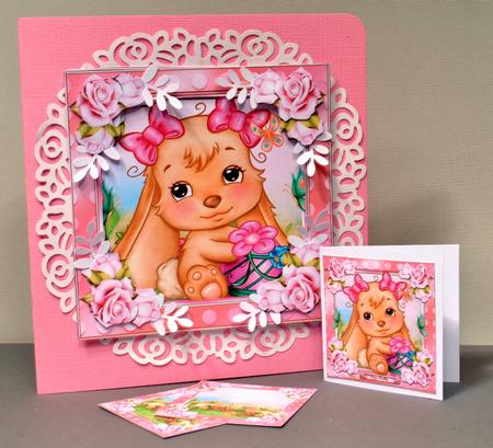 Cute Bunny Card Kit by Kristina Norbat