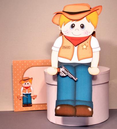 3D on the Shelf Card Kit - Cowboy Paul by Kristina Norbat