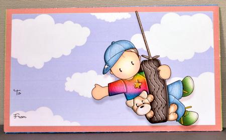 Andy on Tyre Swing Money Wallet by Kristina Norbat