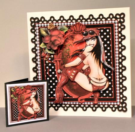 The Red Boots Card Front Kit by Kristina Norbat