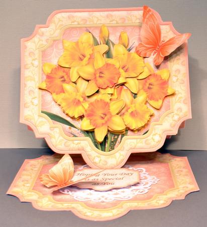 Daffodils Large Easel Card Kit & Decoupage 7.5" by Kristina Norbat