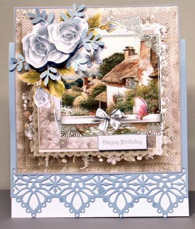 Butterflies and Roses Card Front and Decoupage by Kristina Norbat