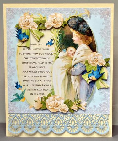 Precious Little Child Christening Card Front by Kristina Norbat
