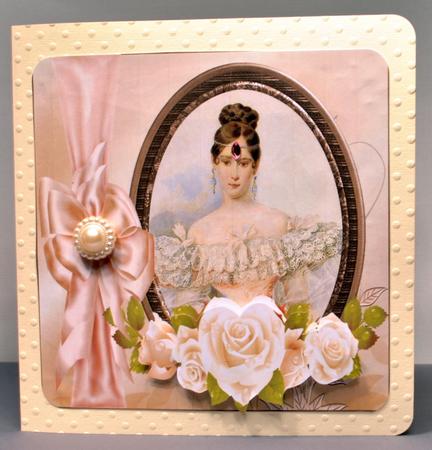 Portrait of a Bride Topper with Decoupage by Kristina Norbat