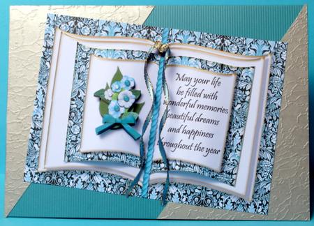 Floral Decoupage Birthday Book Card by Kristina Norbat