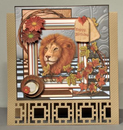 Male Card Lion Time to Relax -  by Kristina Norbat