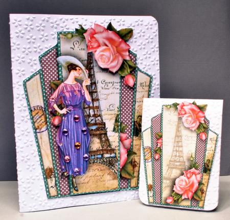 Paris with Love Card or Easel by Kristina Norbat