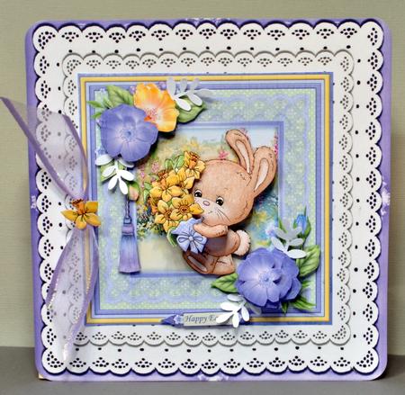 Bunny Daffodil Delight Easter or Birthday 8x8 Mini Kit by Kristina Norbat