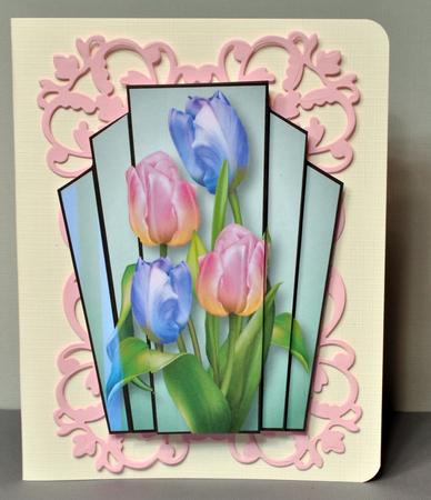 Art Deco Stacker Topper - Beautiful Spring Tulips by Kristina Norbat
