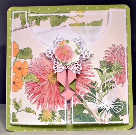 Aster Pink 8in Drape Gatefold Card Kit by Kristina Norbat