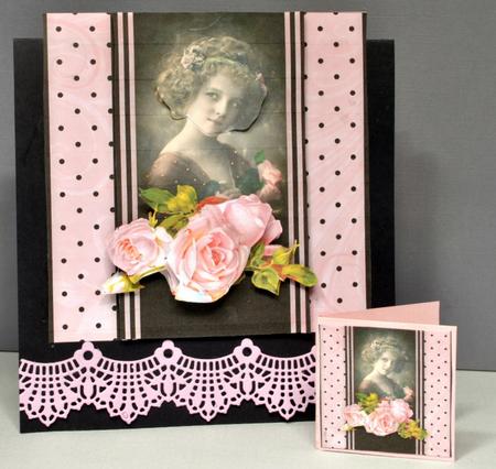 Girl with Pink Roses 8x8 Mini Kit by Kristina Norbat