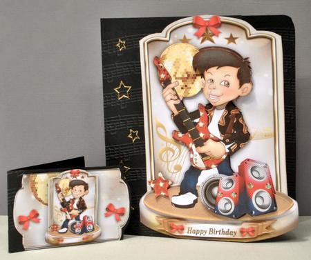 Boy with Guitar Card Kits by Kristina Norbat