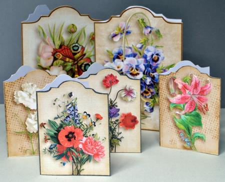 Vintage Flower Notelet Bumper Kit by Kristina Norbat