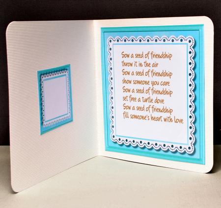 Incert,friend Aqua with Verse ,8x8 by Kristina Norbat