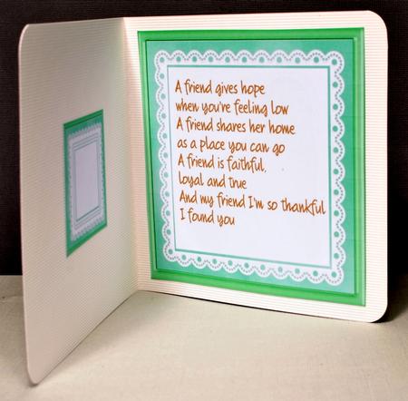 Incert,in Green with Verse, 8x8  by Kristina Norbat
