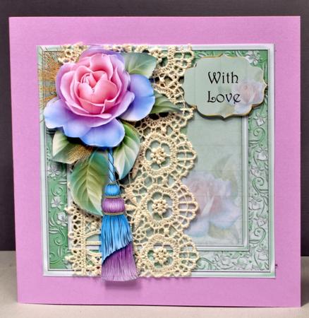 Pastel Rose 8x8 Quick Topper by Kristina Norbat