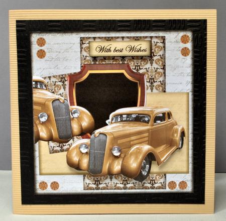 Male Card Vintage Car by Kristina Norbat