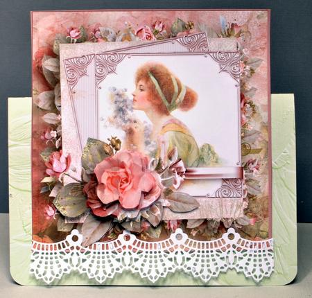 The Smell of Flowers Card with Decoupage by Kristina Norbat