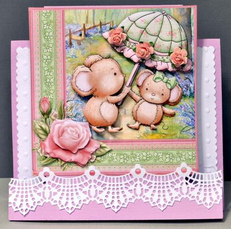 Parasol Mice 7.5 x 7.5 Mini Kit and Decoupage by Kristina Norbat
